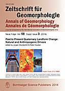 Cover image of: Zeitschrift für Geomorphologie, Supplementary Issues Volume 58 Supplementary Issue 3