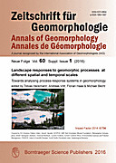 Cover image of: Zeitschrift für Geomorphologie, Supplementary Issues Volume 60 Supplementary Issue 1
