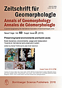 Cover image of: Zeitschrift für Geomorphologie, Supplementary Issues Volume 60 Supplementary Issue 2