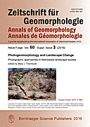 Cover image of: Zeitschrift für Geomorphologie, Supplementary Issues Volume 60 Supplementary Issue 3