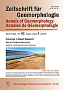 Cover image of: Zeitschrift für Geomorphologie, Supplementary Issues Volume 62 Supplementary Issue 1