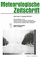 Cover image of: Meteorologische Zeitschrift Vol. 2 No. 1