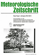 Cover image of: Meteorologische Zeitschrift Vol. 2 No. 2