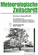 Cover image of: Meteorologische Zeitschrift Vol. 3 No. 2