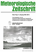 Cover image of: Meteorologische Zeitschrift Vol. 3 No. 4
