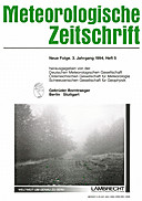 Cover image of: Meteorologische Zeitschrift Vol. 3 No. 5