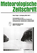 Cover image of: Meteorologische Zeitschrift Vol. 4 No. 1