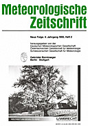 Cover image of: Meteorologische Zeitschrift Vol. 4 No. 2