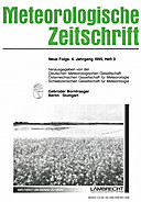 Cover image of: Meteorologische Zeitschrift Vol. 4 No. 3