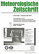 Cover image of: Meteorologische Zeitschrift Vol. 5 No. 2