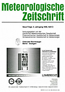 Cover image of: Meteorologische Zeitschrift Vol. 5 No. 3