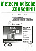 Cover image of: Meteorologische Zeitschrift Vol. 5 No. 4