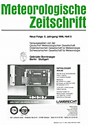 Cover image of: Meteorologische Zeitschrift Vol. 5 No. 5