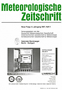 Cover image of: Meteorologische Zeitschrift Vol. 6 No. 1