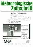 Cover image of: Meteorologische Zeitschrift Vol. 6 No. 2