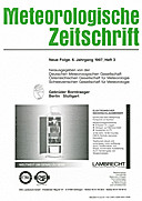 Cover image of: Meteorologische Zeitschrift Vol. 6 No. 3