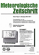 Cover image of: Meteorologische Zeitschrift Vol. 8 No. 1
