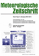 Cover image of: Meteorologische Zeitschrift Vol. 8 No. 6