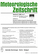 Cover image of: Meteorologische Zeitschrift Vol. 9 No. 1