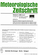 Cover image of: Meteorologische Zeitschrift Vol. 9 No. 2