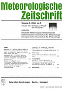 Cover image of: Meteorologische Zeitschrift Vol. 9 No. 3