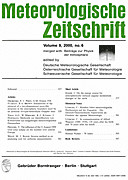 Cover image of: Meteorologische Zeitschrift Vol. 9 No. 6
