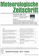 Cover image of: Meteorologische Zeitschrift Vol. 10 No. 1
