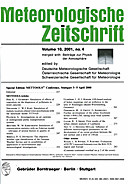 Cover image of: Meteorologische Zeitschrift Vol. 10 No. 4