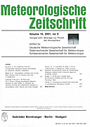 Cover image of: Meteorologische Zeitschrift Vol. 10 No. 5
