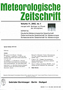 Cover image of: Meteorologische Zeitschrift Vol. 11 No. 1