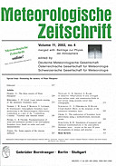 Cover image of: Meteorologische Zeitschrift Vol. 11 No. 4