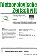Cover image of: Meteorologische Zeitschrift Vol. 11 No. 5