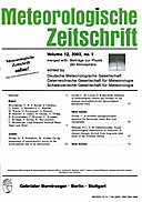 Cover image of: Meteorologische Zeitschrift Vol. 12 No. 1