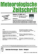 Cover image of: Meteorologische Zeitschrift Vol. 12 No. 3