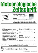 Cover image of: Meteorologische Zeitschrift Vol. 12 No. 4