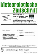 Cover image of: Meteorologische Zeitschrift Vol. 12 No. 5