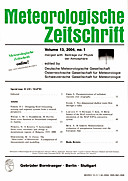Cover image of: Meteorologische Zeitschrift Vol. 13 No. 1