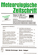 Cover image of: Meteorologische Zeitschrift Vol. 13 No. 2