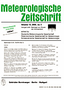 Cover image of: Meteorologische Zeitschrift Vol. 13 No. 3