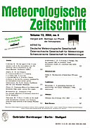 Cover image of: Meteorologische Zeitschrift Vol. 13 No. 4