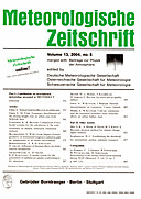 Cover image of: Meteorologische Zeitschrift Vol. 13 No. 5