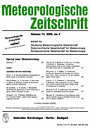 Cover image of: Meteorologische Zeitschrift Vol. 14 No. 2