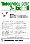 Cover image of: Meteorologische Zeitschrift Vol. 14 No. 3