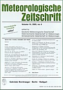 Cover image of: Meteorologische Zeitschrift Vol. 14 No. 4