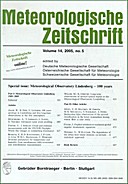 Cover image of: Meteorologische Zeitschrift Vol. 14 No. 5