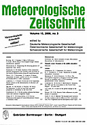 Cover image of: Meteorologische Zeitschrift Vol. 15 No. 3