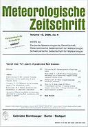 Cover image of: Meteorologische Zeitschrift Vol. 15 No. 4