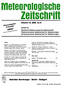 Cover image of: Meteorologische Zeitschrift Vol. 15 No. 6