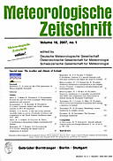 Cover image of: Meteorologische Zeitschrift Vol. 16 No. 1