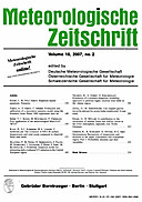 Cover image of: Meteorologische Zeitschrift Vol. 16 No. 2